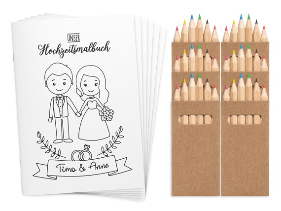 Download Coloring Books Guest Gift Wedding For Children Set With Etsy