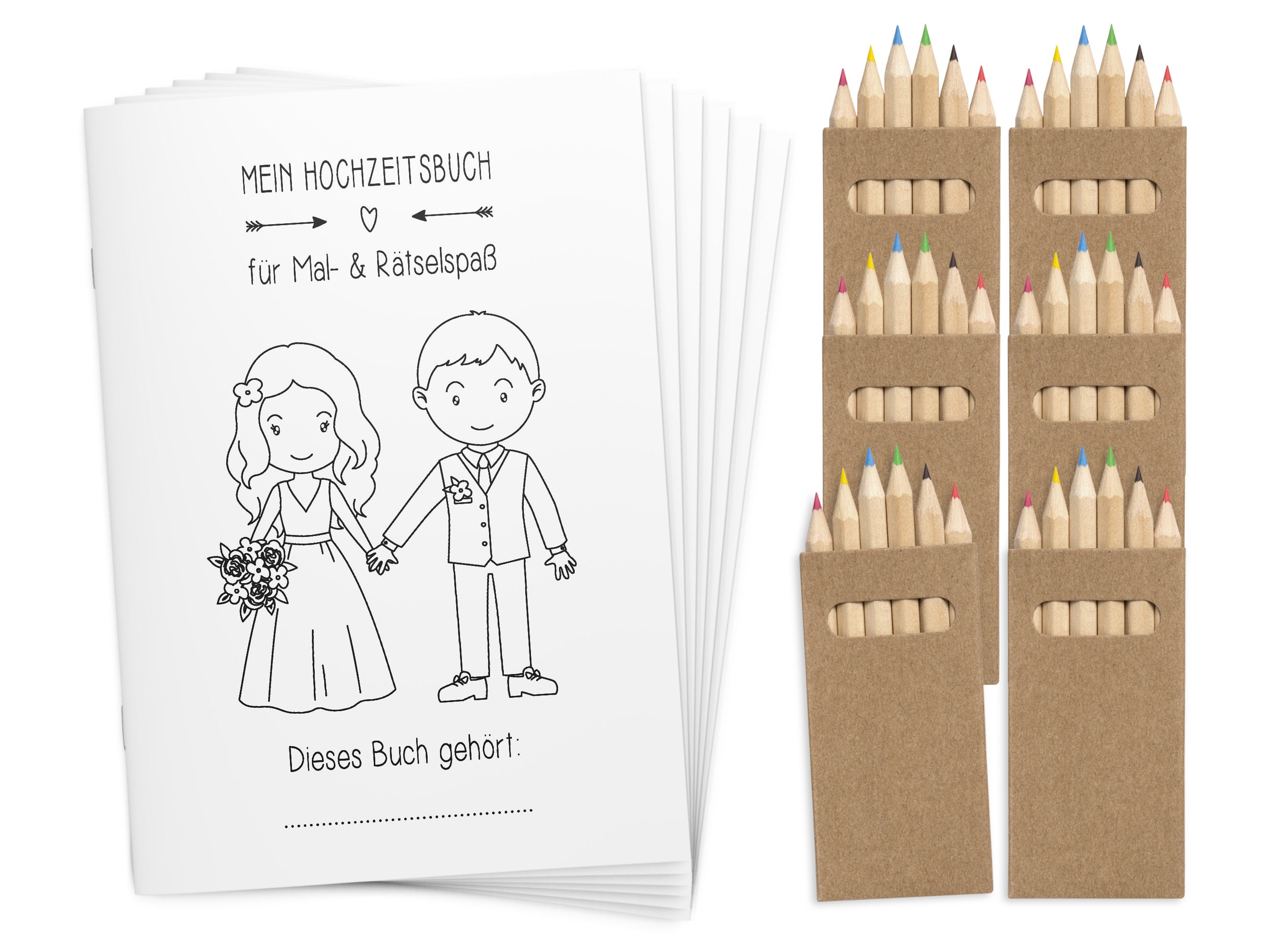 RYAN 10 Piezas Libro para Colorear para Bodas Regalos Boda Niños con  Crayones y Pegatina 16 Páginas Libros para Colorear Boda para Niños Como Regalo  Bodas (Alemán) : : Hogar y cocina