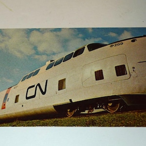 Carte postale du TURBO TRAIN du CN dans les années 70