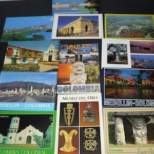 COLOMBIE - lot de 12 cartes postales non postées