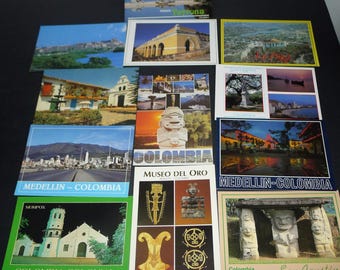 COLOMBIE - lot de 12 cartes postales non postées