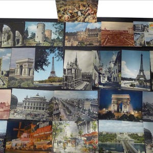 PARIS and the Loire Valley Castles - 22 unposted postcards