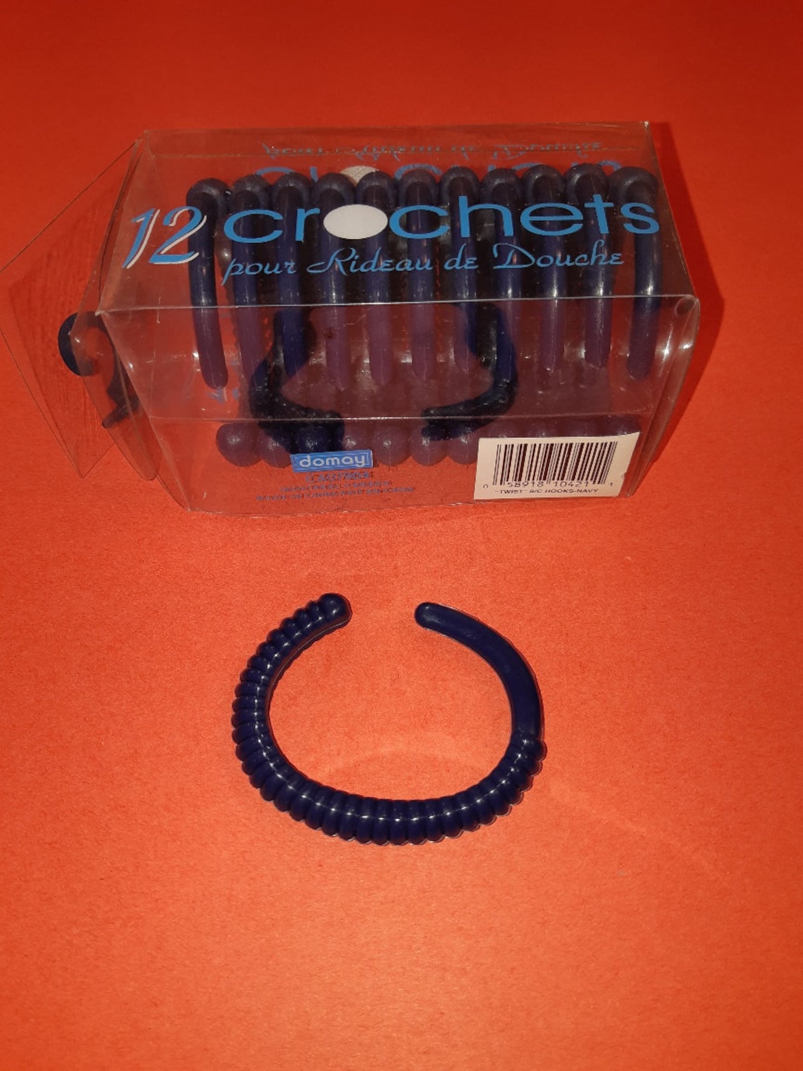 12 plastic dark blue shower curtain hooks Etsy Canada