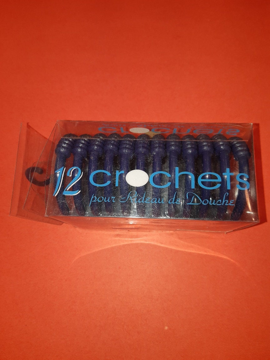 12 plastic dark blue shower curtain hooks Etsy Canada