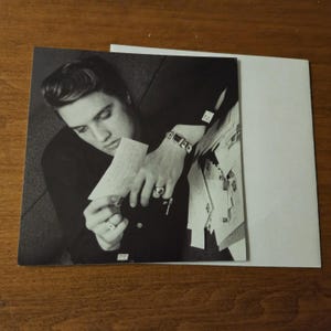 Carte de voeux sans texte Elvis Presley, Elvis Presley blank card,