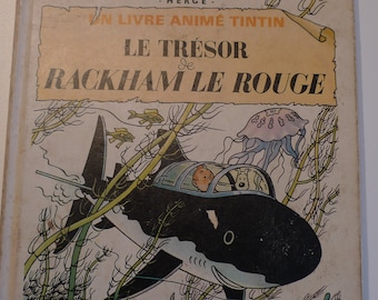 Le trésor de Rackam le Rouge, an animated Tintin book, bande dessinée animée