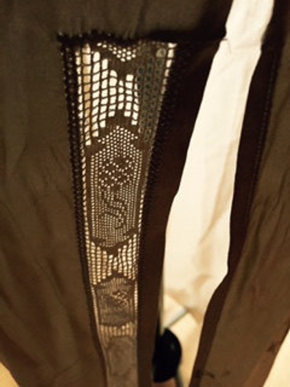 Silk Night Gown with French Lace