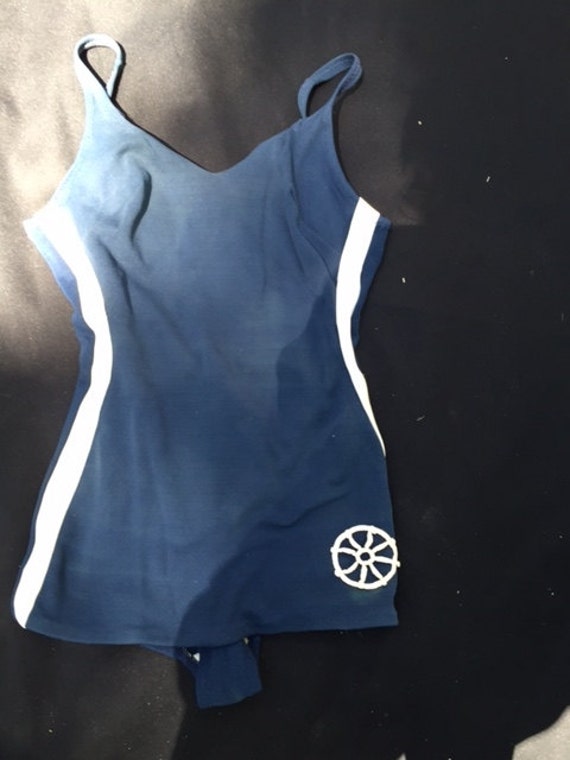1940's Woman's Bathing Suit With Nautical Emblam
