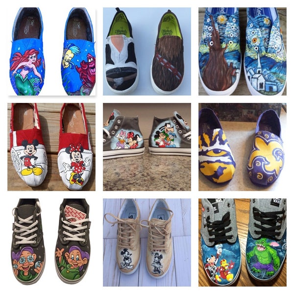 Custom Painted Shoes for Adults