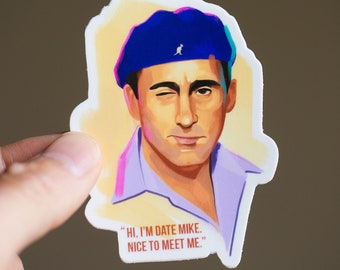 The Office TV Show Michael Scott Sticker | Funny Vinyl Sticker | Date Mike Office Laptop Sticker