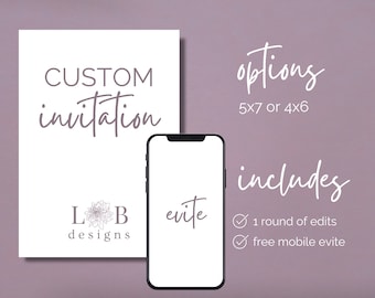 Custom Invitation Design: Digital Evite, Any Event (PDF)