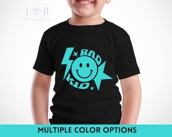 Rad Kid Shirt: Retro Smiley Face Toddler Tee, Family Matching