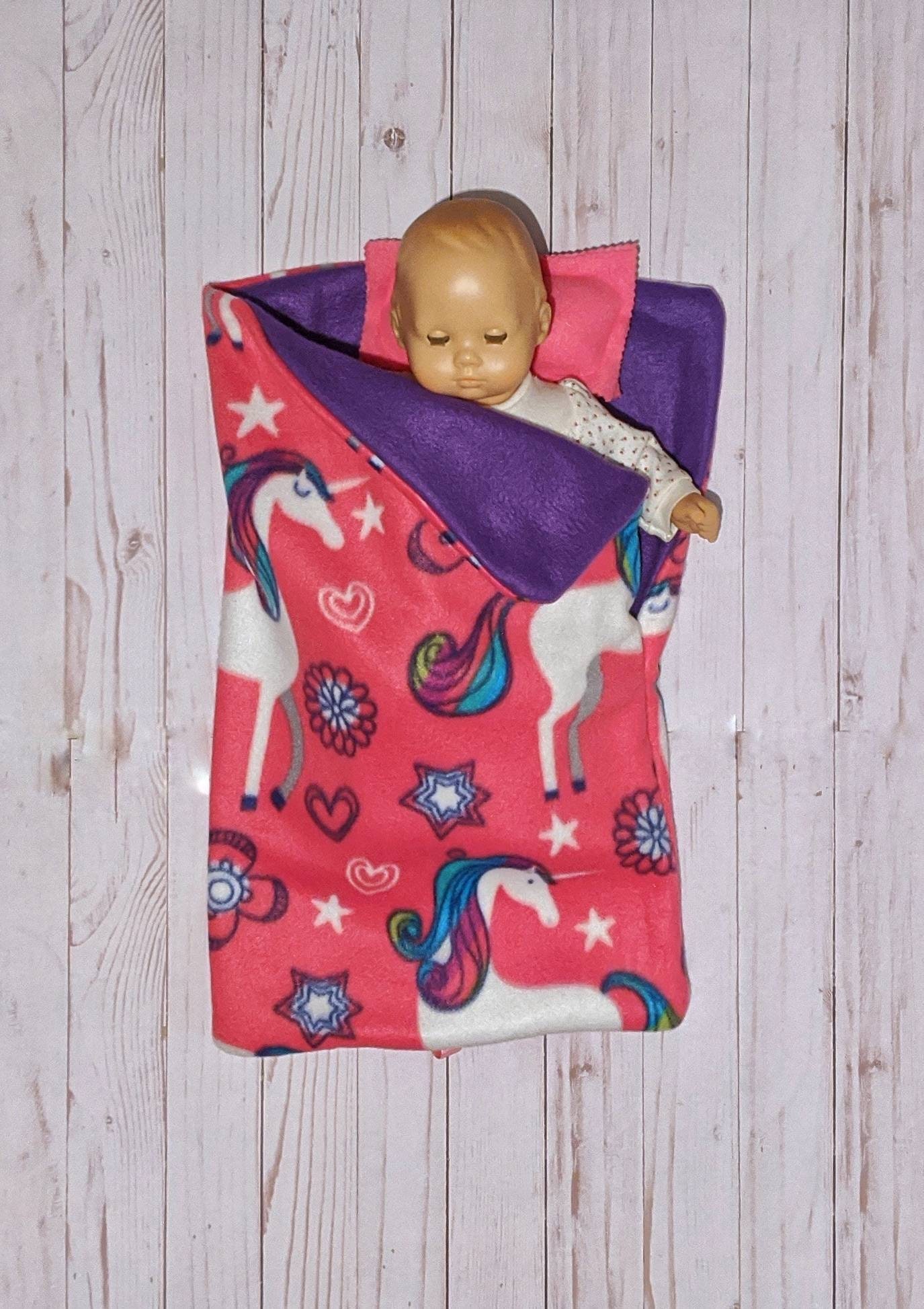 Unicorn Doll Sleeping Bag and Pillow Set 18 Doll or Etsy