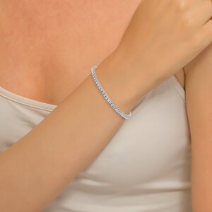 Tennis bracelet, 14k white gold, natural diamond and gold bracelet, tennis diamond bracelet,classic diamond bracelet,diamond tennis bracelet