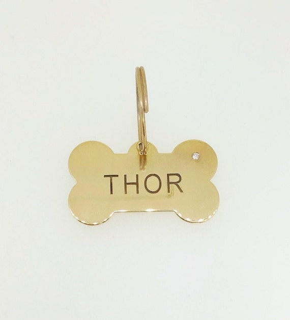 Gold plated dog hot sale tag