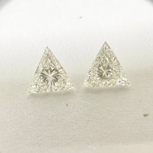 Loose Pair Trillions Diamonds, 0.45ct K VS1 Loose Pair Triangle Diamonds, Loose Diamonds,side stones diamonds,diamond earrings,stud earrings
