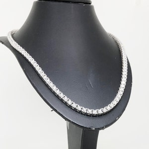 Tennis diamond necklace diamond tennis necklace 14 carats E color 14k white gold diamonds  free shipping diamond and gold tennis