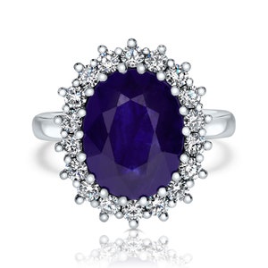 Anillo de zafiro de Diana, anillo de compromiso de Diana, anillo de zafiro, anillo de zafiro y diamantes, anillo de diamantes, anillo con halo de diamantes, anillo de Diana, anillo azul