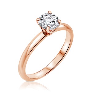 Solitaire Diamond engagement ring, Round brilliant diamond, GIA certified diamond, solitaire engagement ring, 0.90carats, solitaire ring
