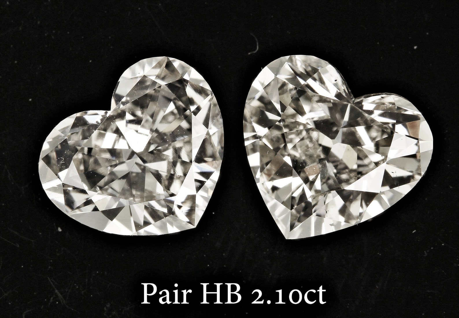 Pair heart diamonds diamonds for earrings loose heart Etsy