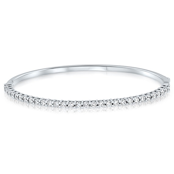 Amazon.com: Genuine Diamond Pave Half Tennis Bracelet Solid 18K White Gold  Half Link Chain Bracelet Jewelry Mother's Gift : Handmade Products