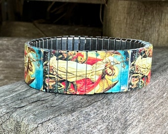 St. Michael the Archangel Bracelet – Stainless Steel Stretch Religious Jewelry