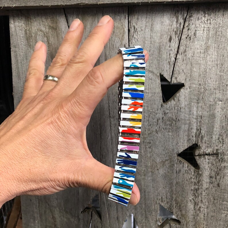 Sign language stretch braceletWrist ArtStainless Etsy