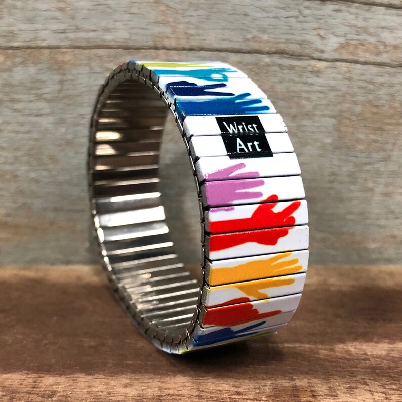 Sign language stretch braceletWrist ArtStainless Etsy