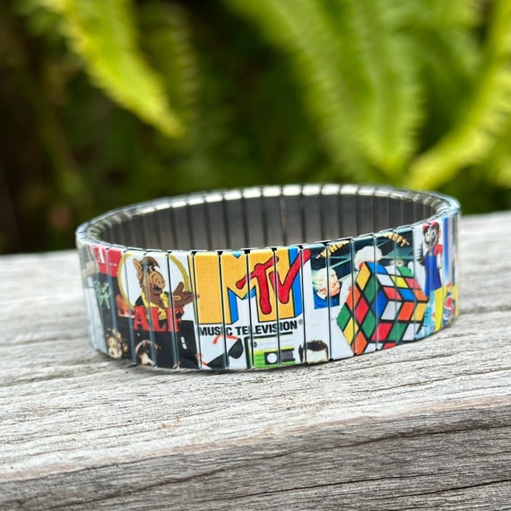 I Love the 80s Bracelet – Stainless Steel Stretch 80s Pop Culture Jewelry