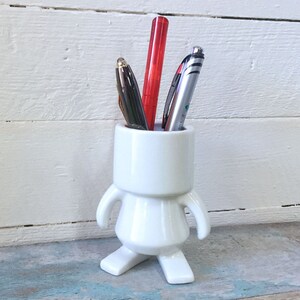 Ceramic robot, White, 4 tall image 8