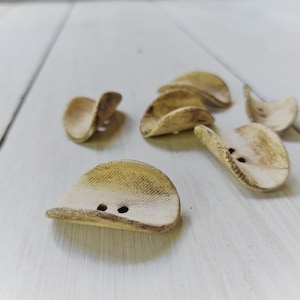 Ceramic buttons, handmade large pottery buttons, cute vintage buttons , unique boho style clothes decoration, natural buttons for your style