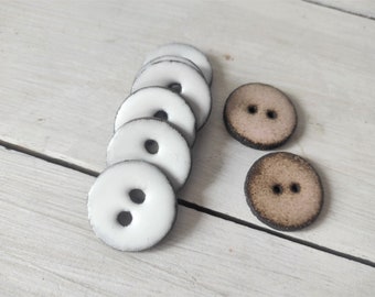 Ceramic buttons, handmade pottery buttons, cute buttons 32mm ~ 1.26 inch, unique boho style clothes decoration, buttons for your style
