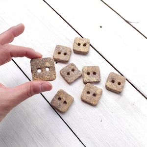Handmade Stoneware Buttons: Unique Ceramic Button for Cardigans (32mm)