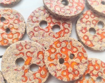 Handmade ceramic buttons, unique hand painting buttons, for individualists and fashion designers, original boho buttons, minimalist style