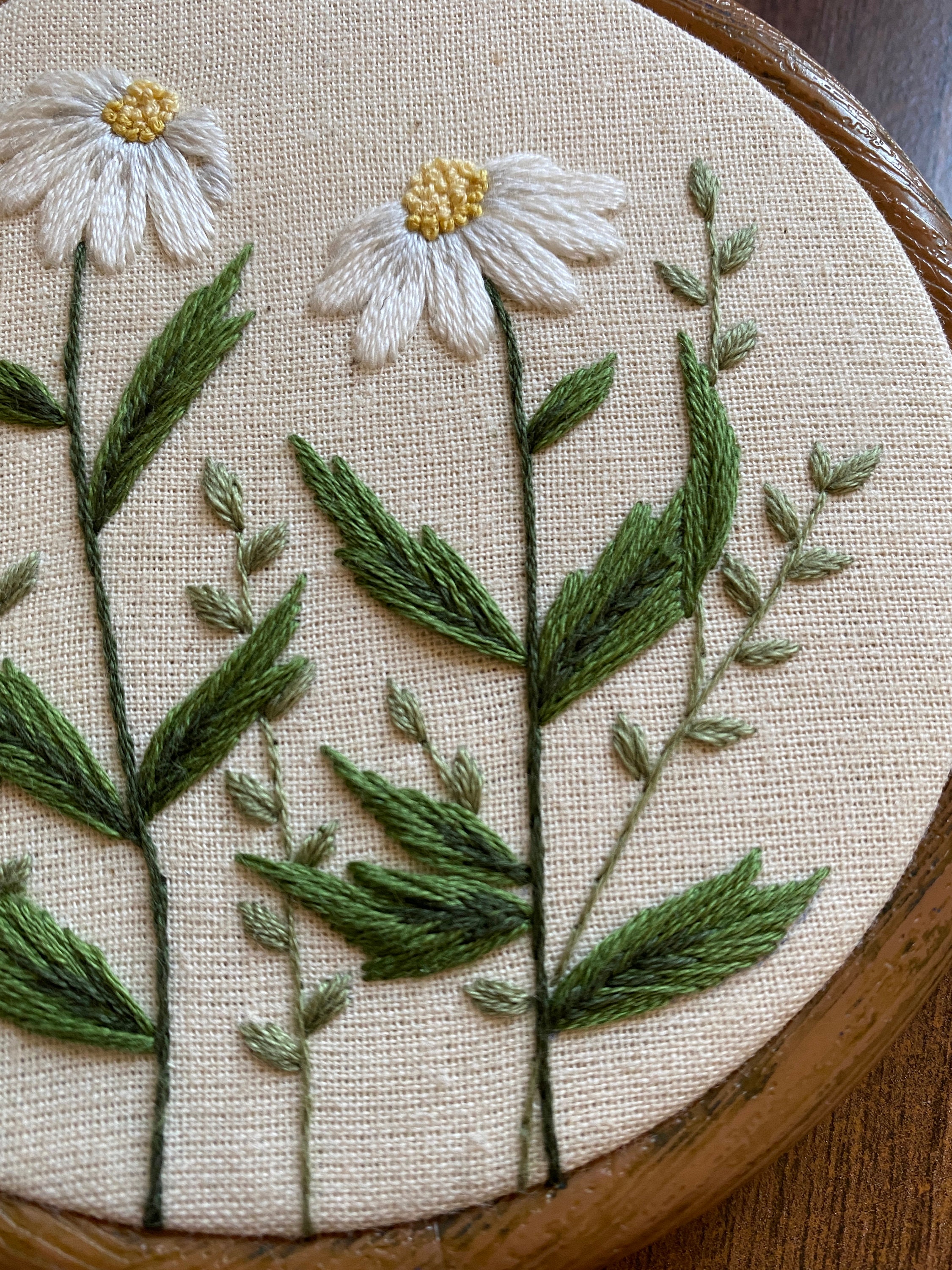 Schema di ricamo digitale PDF Dolci margherite fiori Ricamo a mano per  principianti Punto croce floreale botanico natura stampabile tutorial fai