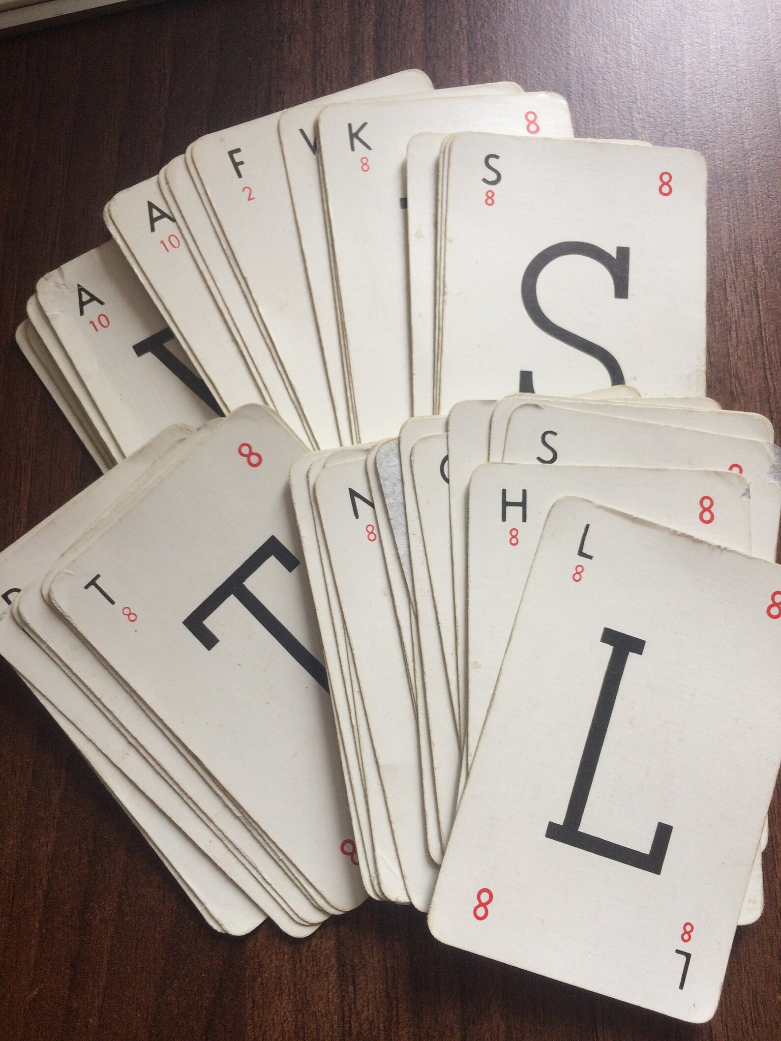 Vintage 1960/1970 Lexicon Letter Playing Cards Alphabet Junk | Etsy