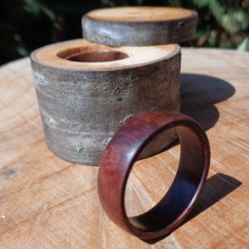 Personalized Wood Ring Mens Wood Wedding Band Wooden Wedding Etsy