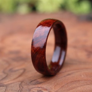 Solid California Manzanita Burl Wood Ring, Manzanita Burl Wood Ring, Wood wedding ring, Manzanita ring, Wood band ring, Wood Ring Waterproof