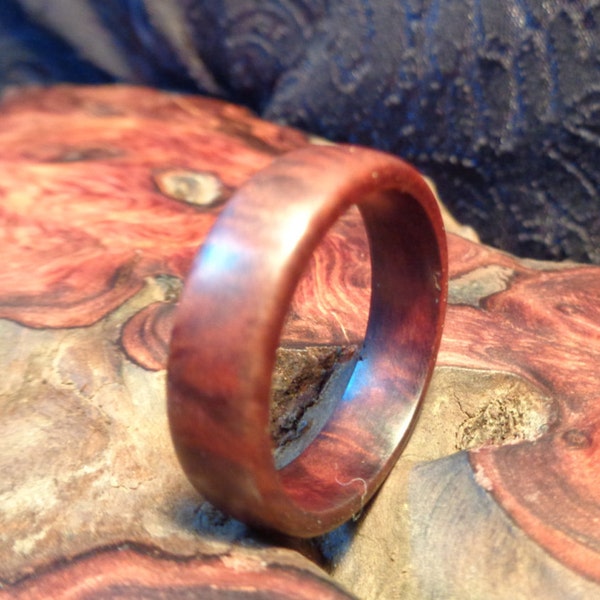 California Redwood Burl Band Ring, Solid Redwood Burl Ring, Handcrafted Wood Ring, Redwood Wedding Ring, Redwood Ring, Mens ring, Womans