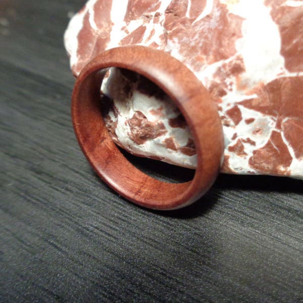 Wood Ring - Madrone Burl Wood Ring - Wooden Ring - Wood Ring - Waterproof Wood Ring - Wood Wedding Band - Wooden Wedding Band - Wooden Gift