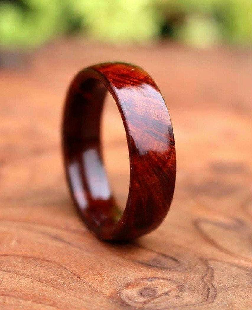 Solid Wood Ring Etsy