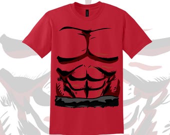 Incredible Red Muscle Super Hero Costume T-Shirt