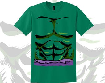 Green Muscle Super Hero Costume T-Shirt