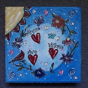 Custom Hand Painted Stepping Stone - 12&quot; Garden Decor