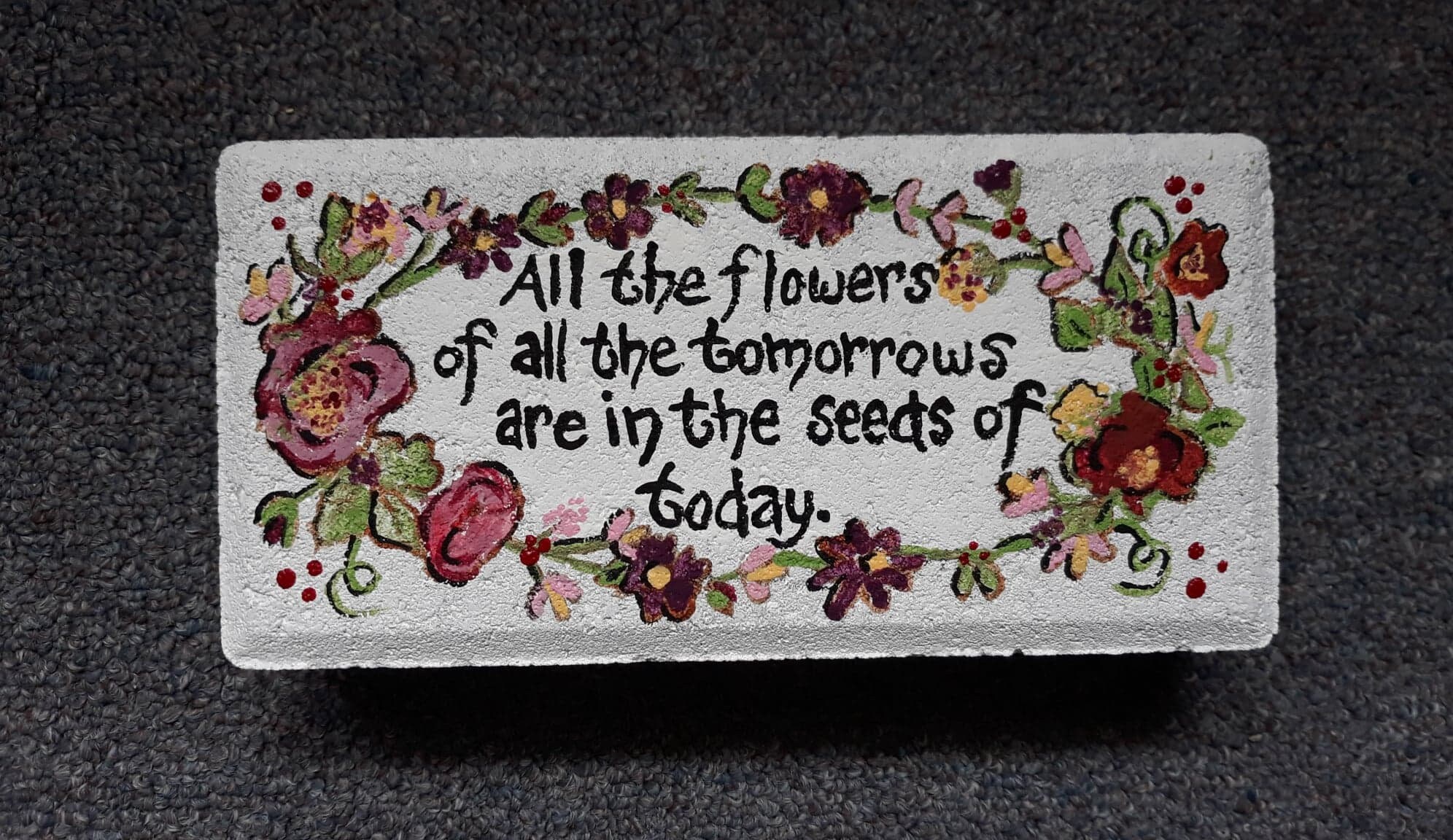 Garden Stone Saying Garden Stone Stepping Stone Inspire - Etsy