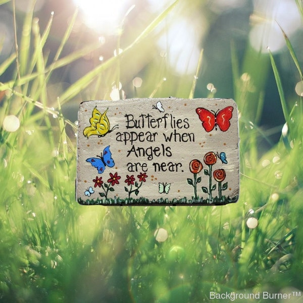 Butterflies, paver stone, gift, Butterfly stepping stone, memorial stone, hand painted stepping stone, custom garden stone, butterflies,