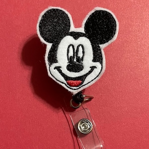 Mickey Felt Badge Reel