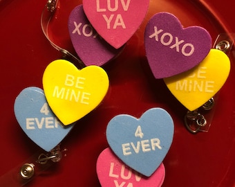 Valentine’s Day Candy Heart Badge Reel