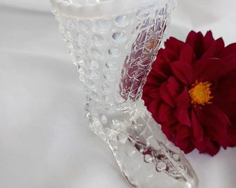 Fenton Glass / Hobnail French (Opalescent) Boot by Fenton