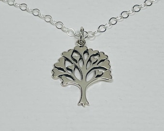 Sterling Silver Tree of Life Heart Necklace: Minimalist Charm